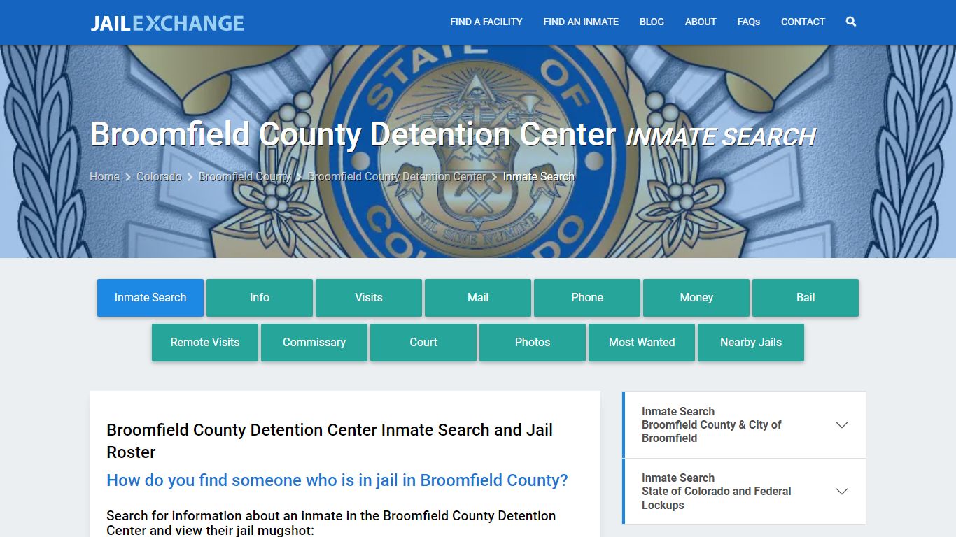 Broomfield County Detention Center Inmate Search - Jail Exchange
